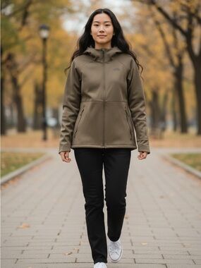 The North Face Women’s Olive Hooded Softshell Jacket Size Large